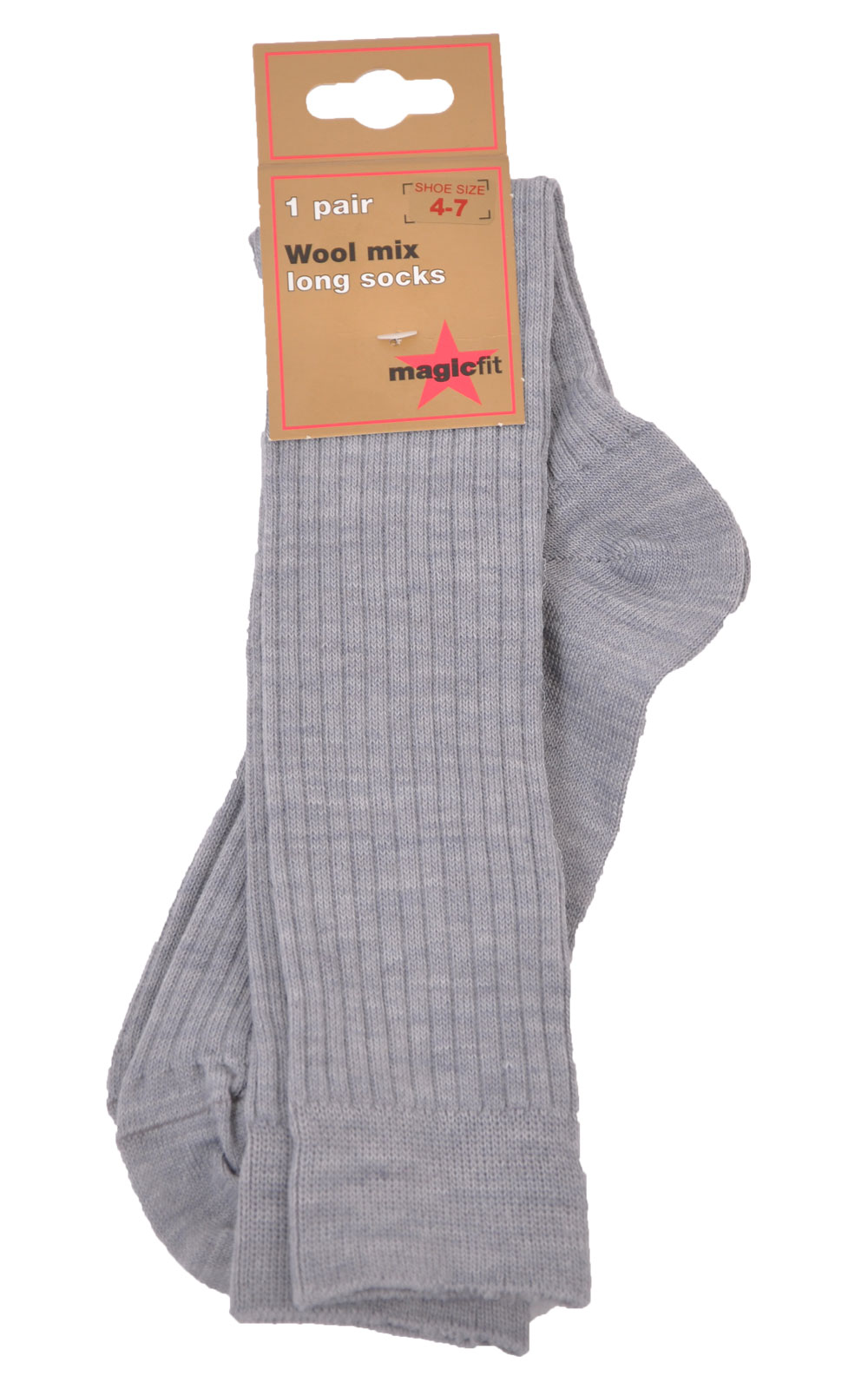 S&T Moore. Loreto Light Grey Socks - Magicfit