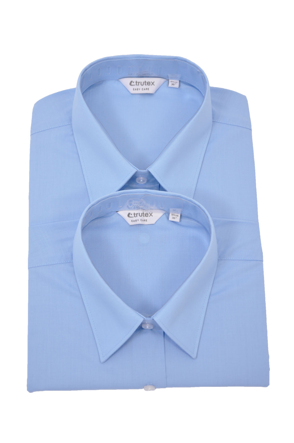 Picture of Plain Blue Short Sleeved Blouse Twin Pack - Trutex