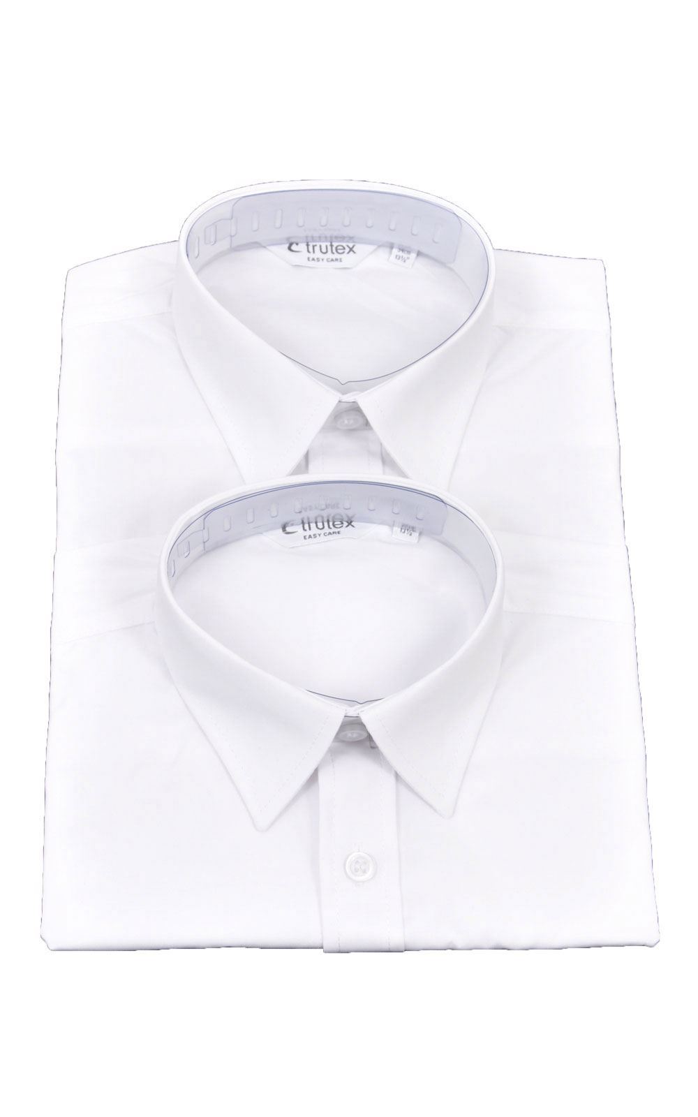 Picture of Plain White Long Sleeved Shirts Twin Pack - Trutex