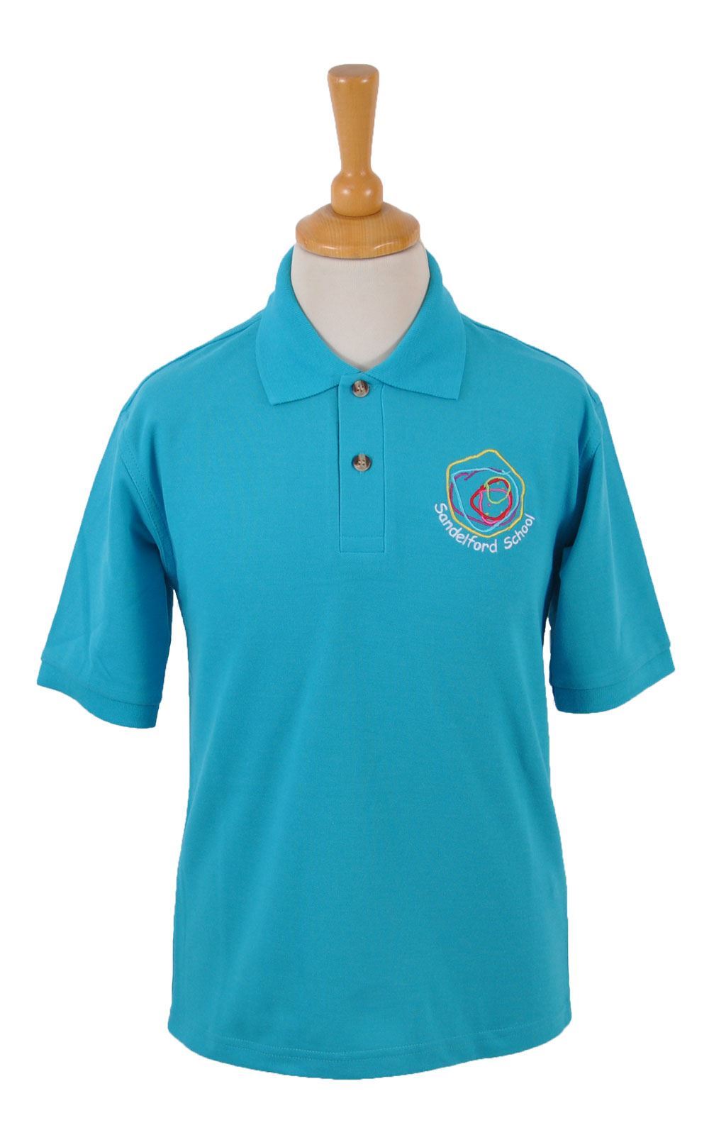 Picture of Sandelford School Turquoise Polo Shirt - Blue Max
