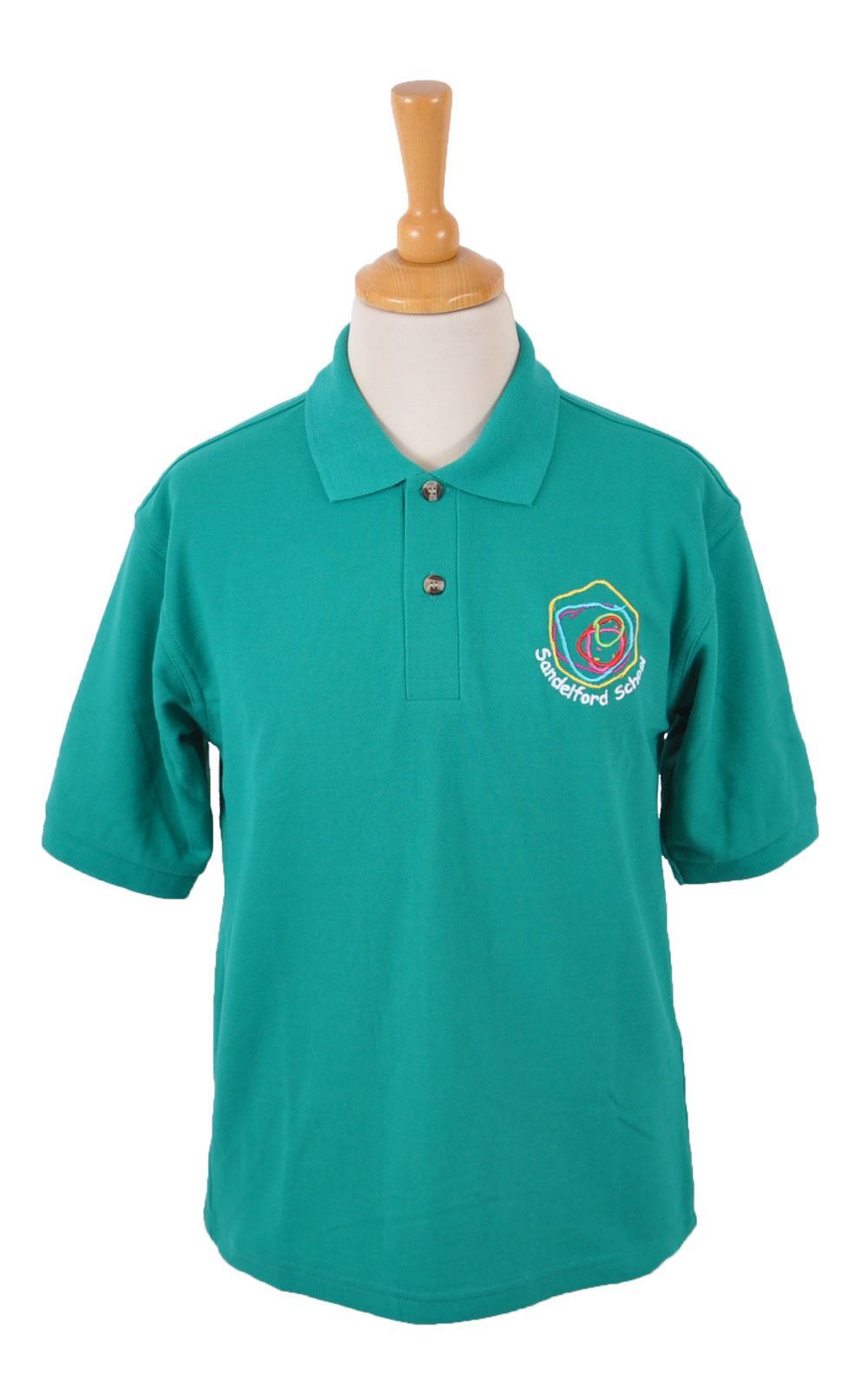 Picture of Sandelford School Deep Jade Polo Shirt - Blue Max
