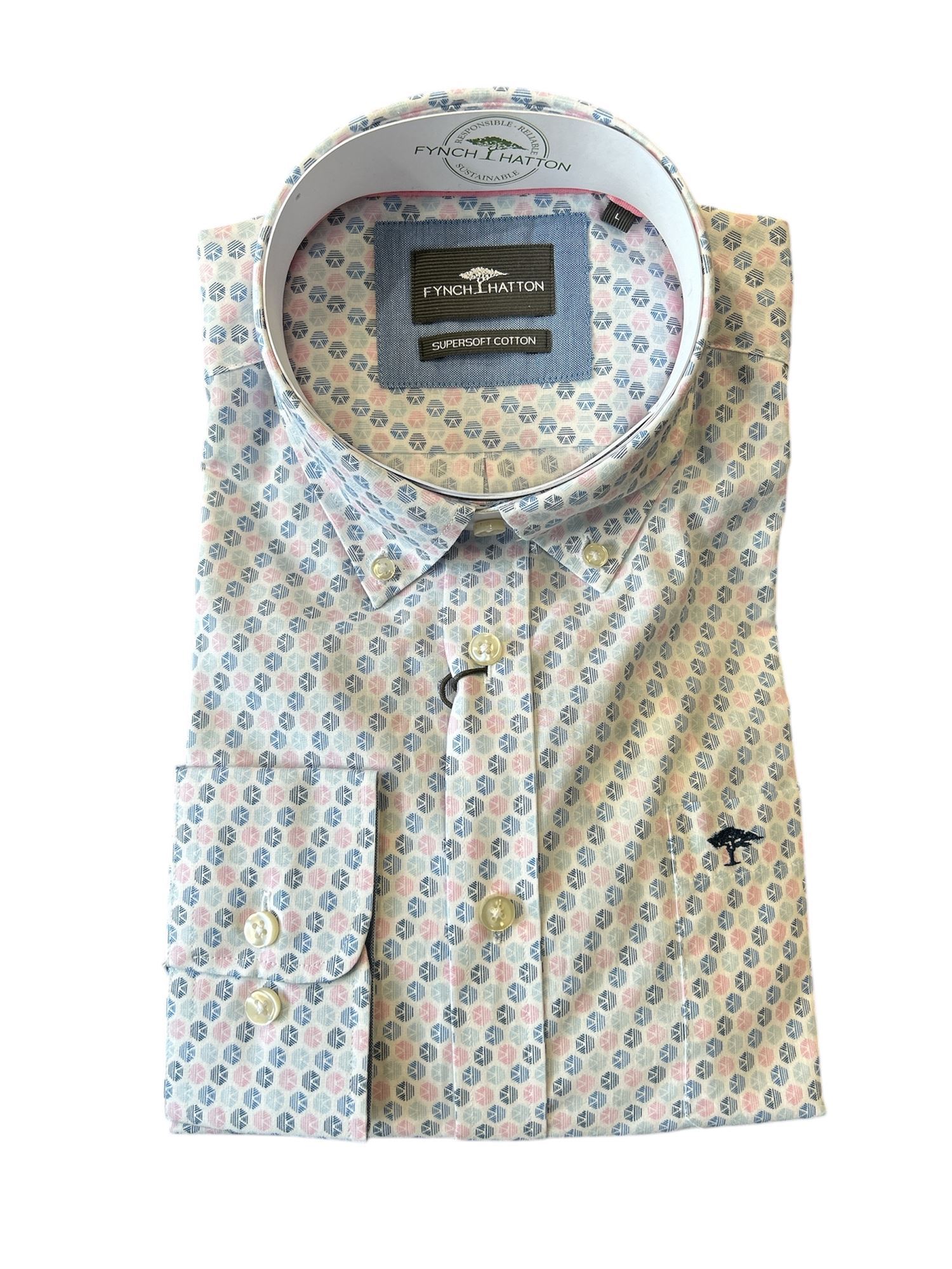 Picture of Fynch Hatton Long Sleeve Shirt 1513-5360
