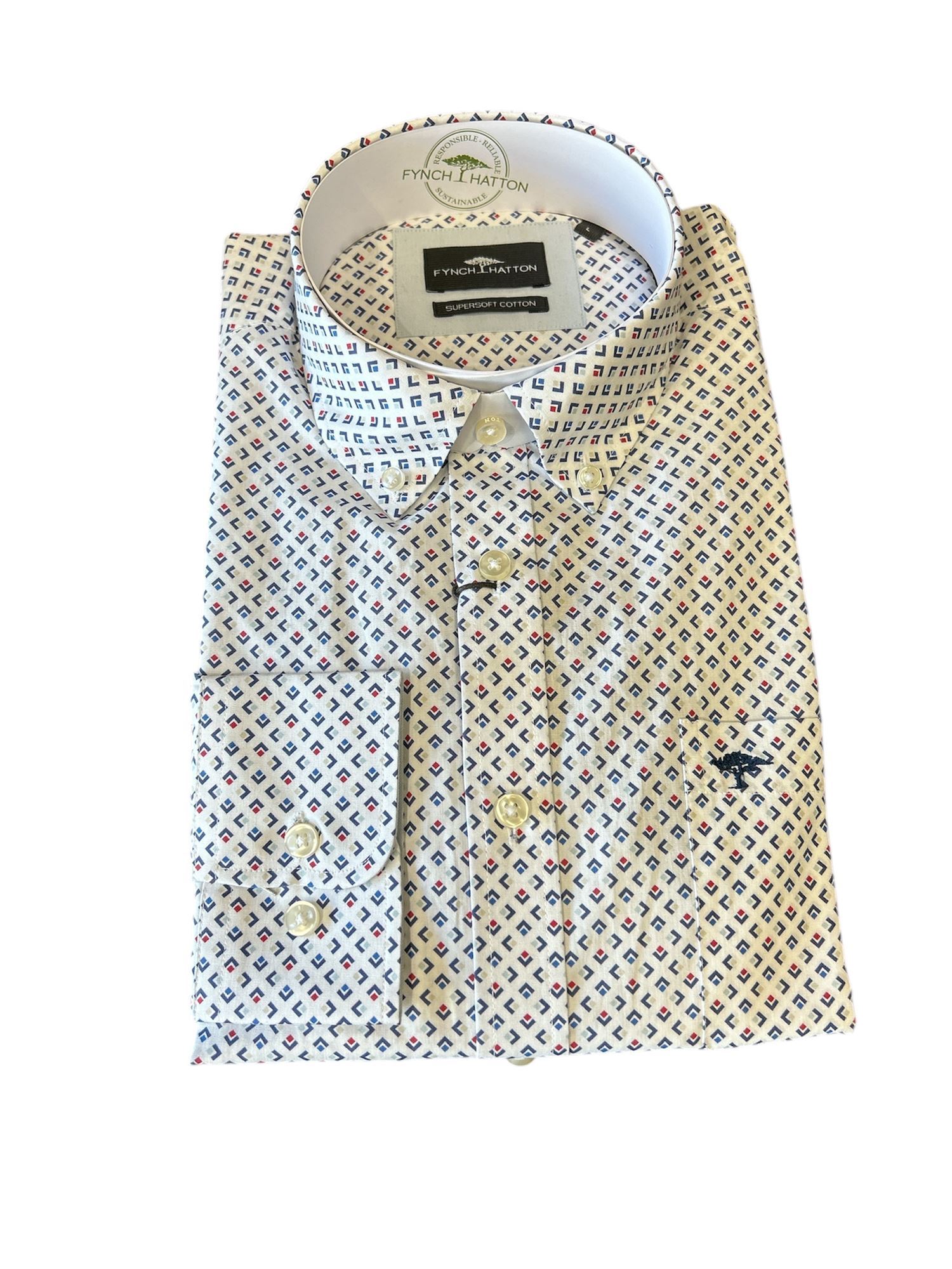 Picture of Fynch Hatton Long Sleeve Shirt 1502-5190